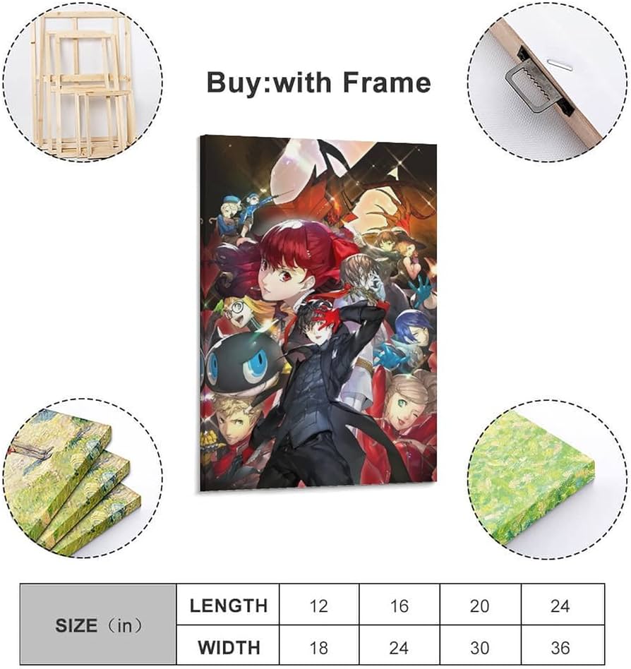 Amazon|アニメ ポスター ペルソナ 5 キャンバス アート ポスター Amazon|アニメ ポスター ペルソナ 5 キャンバス アート ポスター